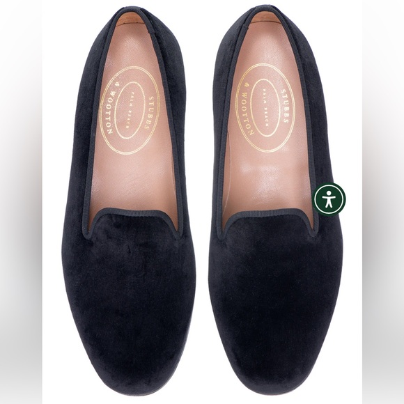 Stubbs & Wootton Shoes - Stubbs & Wootton NIB Classic Black Velvet Slippers/Loafers size 9.5